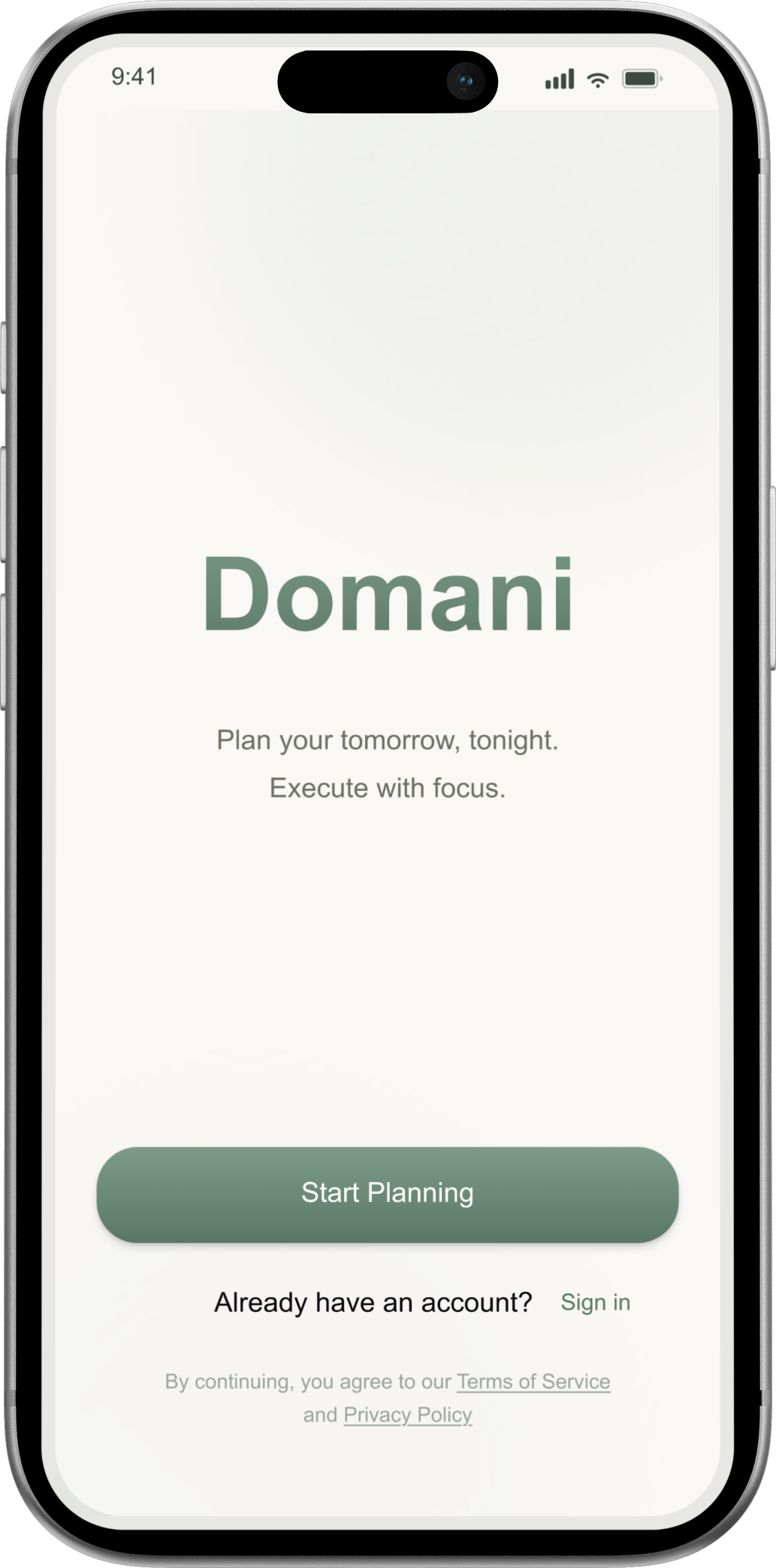 Domani project showcase - Product UX - Systems & Iteration